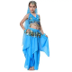 Costume de danse orientale enfant bleu clair top jupe