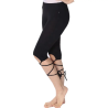 Legging noir avec lacets pour la Danse