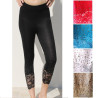 Legging dentelle et strass