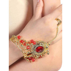 Bracelet bague rouge