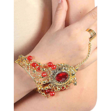Bracelet bague rouge