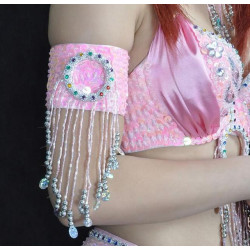 Tour de bras de danse orientale rose