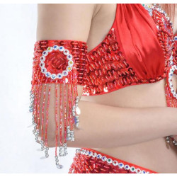 Tour de bras de danse orientale rouge