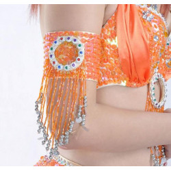 Tour de bras de danse orientale orange