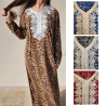 Robe d'intérieur orientale imprimé léopard