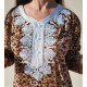 Robe d'intérieur orientale imprimé léopard