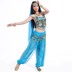 Costume Jasmine 2 pièce bleu ciel