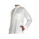 Djellaba homme PROMO blanc pur col mao 