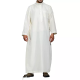 Djellaba homme PROMO blanc pur col mao 