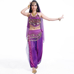 Costume Jamsine violet Haut et Pantalon