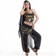 Costume Jasmine noir et or haut et sarouel