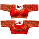 Choli court broderie dorée