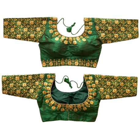 Choli court broderie dorée