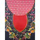 Djellaba femme manches courtes style arabesque couleur