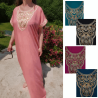 Djellaba femme estivale brillants dorés