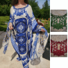 Djellaba évasée femme et son foulard