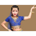 Choli enfant de danse orientale bleu roi