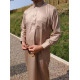 Qamis moderne col chemise soyeux