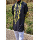 Tunique homme col mao noire 