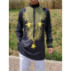 Tunique homme col mao noire 
