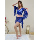 Tenue de cours de danse Bleu roy et strass