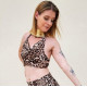 Bustier de danse orientale dos nu léopard