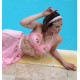 Vêtements de danse orientale à pièces rose