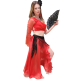 Costume de danse flamenco orientale 2 pieces rouge 