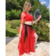 Costume de danse flamenco orientale 2 pieces rouge 