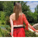 Costume de danse flamenco orientale 2 pieces rouge 