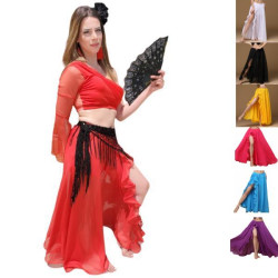 Costume de danse flamenco orientale 2 pieces rouge 