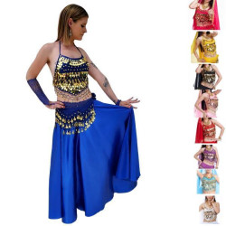 Femme Costume danse du ventre bleu roy