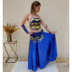 Femme Costume danse du ventre bleu roy