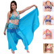 Soutien gorge et jupe de danse orientale femme satin turquoise 