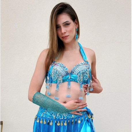 Jupe De Danse Orientale Chukamalilayi - Satin Long - Taille Unique - Pour Belly Dance Et Spectacles