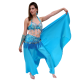 Soutien gorge et jupe de danse orientale femme satin turquoise 