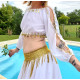 Tenue de danse Top blanc et jupe grand ampleur