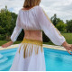 Tenue de danse Top blanc et jupe grand ampleur