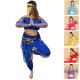 Costume de danse bleu roy paillette top et pantalon