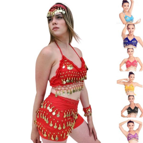 Set de danse orientale pas cher ceinture + top 
