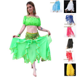 Tenue de danse verte brassière et jupe 