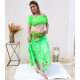 Tenue de danse verte brassière et jupe 