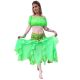Tenue de danse verte brassière et jupe 
