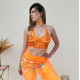 Tenue de danse indienne et orientale orange 