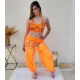 Tenue de danse indienne et orientale orange 