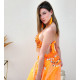 Tenue de danse indienne et orientale orange 