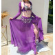 Tenue de danse orientale 3 pièces violette