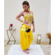 Tenue de danse ambiance Bollywood Top et pantalon jaune