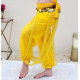 Tenue de danse ambiance Bollywood Top et pantalon jaune