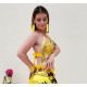 Tenue de danse ambiance Bollywood Top et pantalon jaune